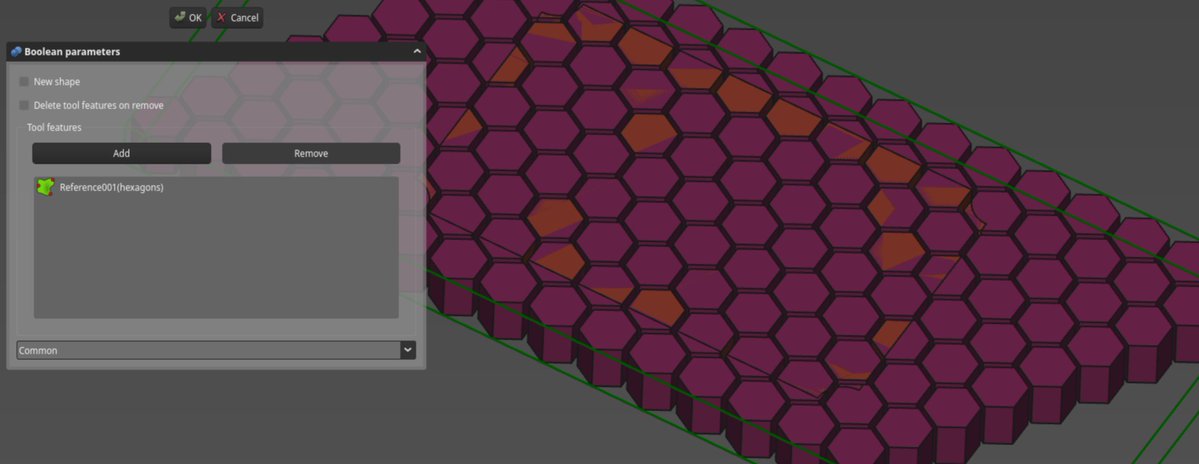 Combining the previous geometry with `hexagons`.